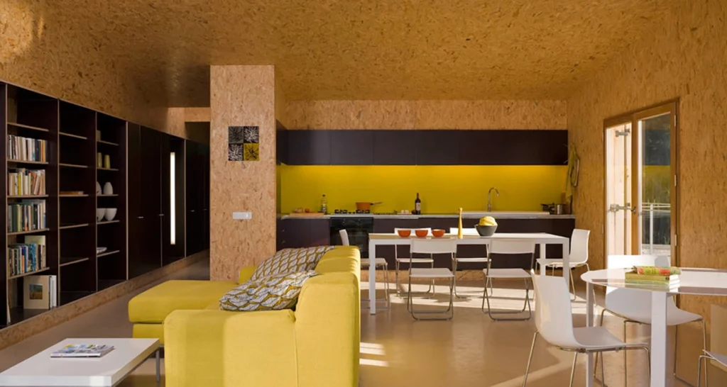 Cross-oriented layers in OSB panels for structural strength and stability