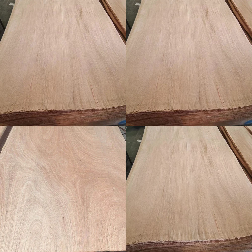 Natural Gurjan wood veneer with rich grain texture for furniture and interior panels