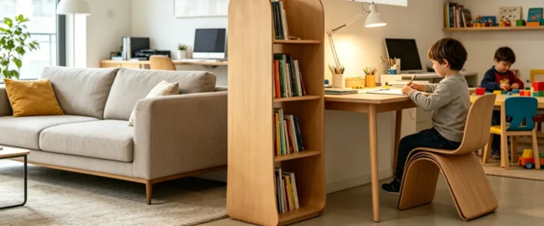 Flexi plywood used in modern furniture design, highlighting its flexible and curved applications.
