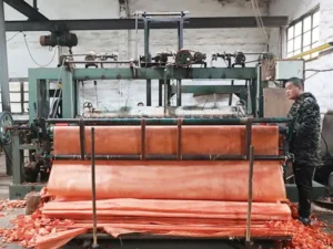 wood factory operations: office desk, exterior building, sanding machinery, veneer rolling, and the automated production line.