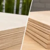 Baltic birch plywood and Chinese birch plywood side by side for comparison of construction, surface quality, strength, and cost.