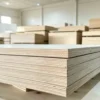 Birch wood boards and birch plywood showing the light color, fine grain, and natural appearance of birch wood.