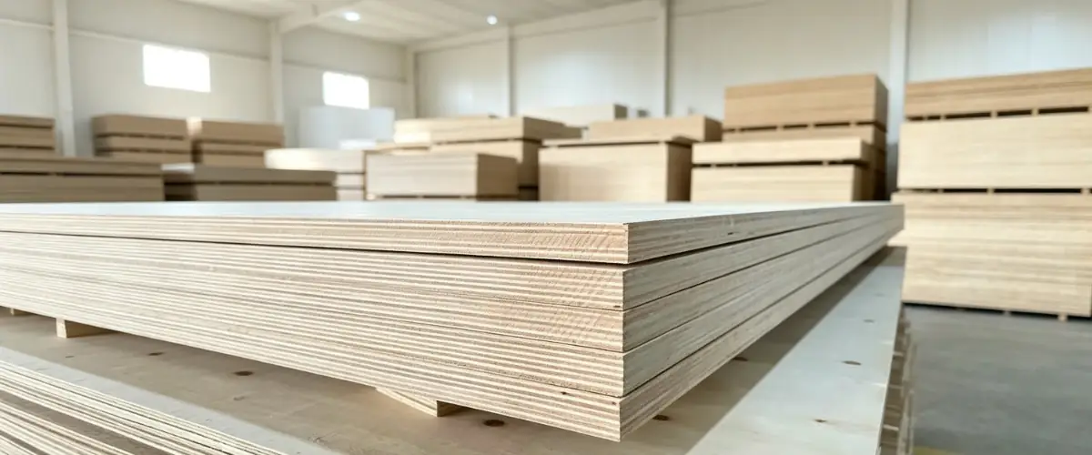 Birch wood boards and birch plywood showing the light color, fine grain, and natural appearance of birch wood.