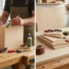 Birch plywood used for DIY furniture and woodworking projects.