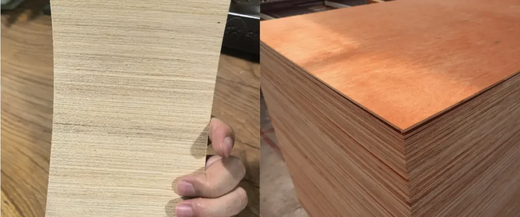 Flexible plywood and regular plywood compared by structure, thickness, flexibility, and applications.