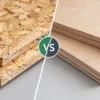 OSB compared to plywood in strength, showing differences in structural performance, stiffness, and durability.