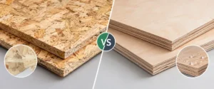 OSB compared to plywood in strength, showing differences in structural performance, stiffness, and durability.