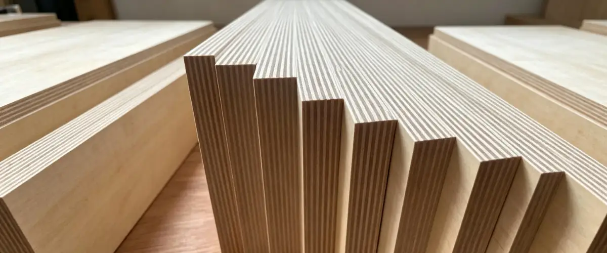 Different plywood thickness options for various applications.