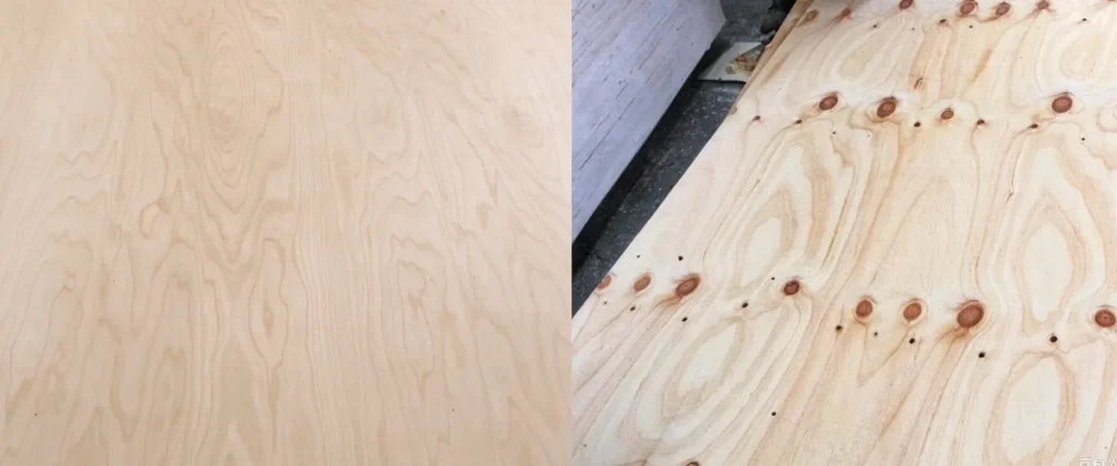 BCX vs CDX plywood comparison showing the key differences between the two types of plywood