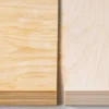 Radiata pine plywood vs birch plywood comparison showing differences in wood grain, strength, and appearance