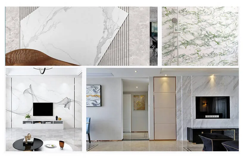 marble pattern PVC sheet interior wall decoration application