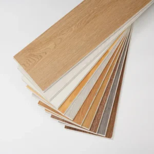 SPC flooring installed in modern living room interior design