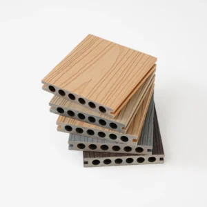 Brown wood grain WPC decking boards for outdoor landscape design