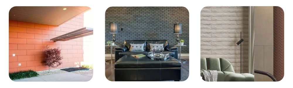 Brick Pattern MCM Panels used for interior and exterior wall cladding in residential and commercial buildings.