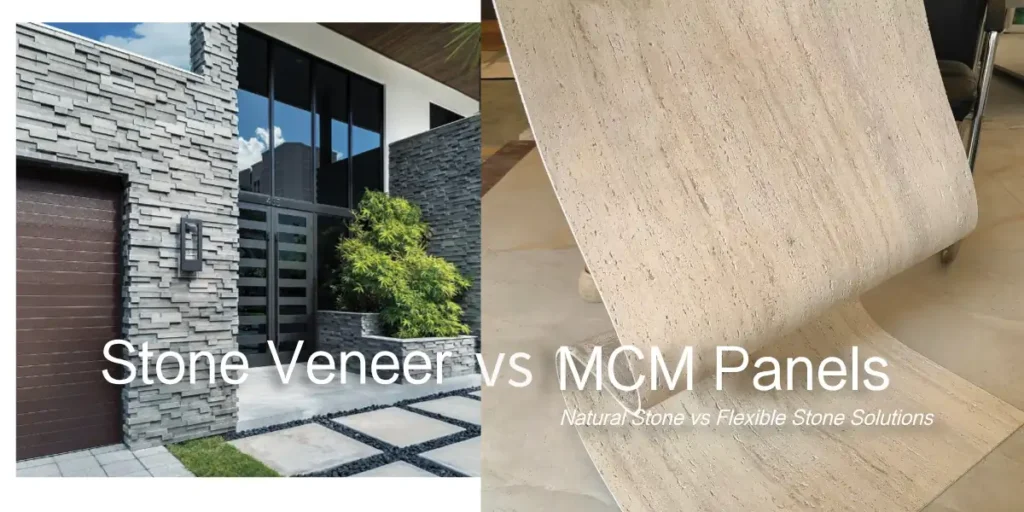 Panneaux MCM vs placage de pierre : différences d’apparence, de poids et d’installation.