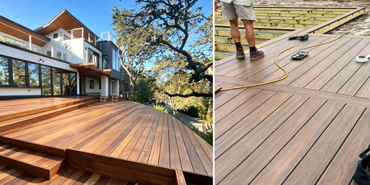 Guide to choosing the right decking material between WPC decking and wood decking for outdoor spaces.