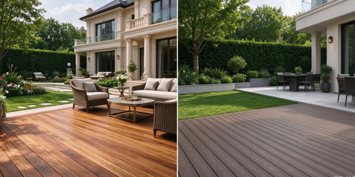 Solid wood decking compared with WPC decking for resale value and property appeal