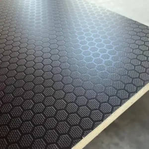 Anti-slip film faced plywood panel with textured phenolic surface