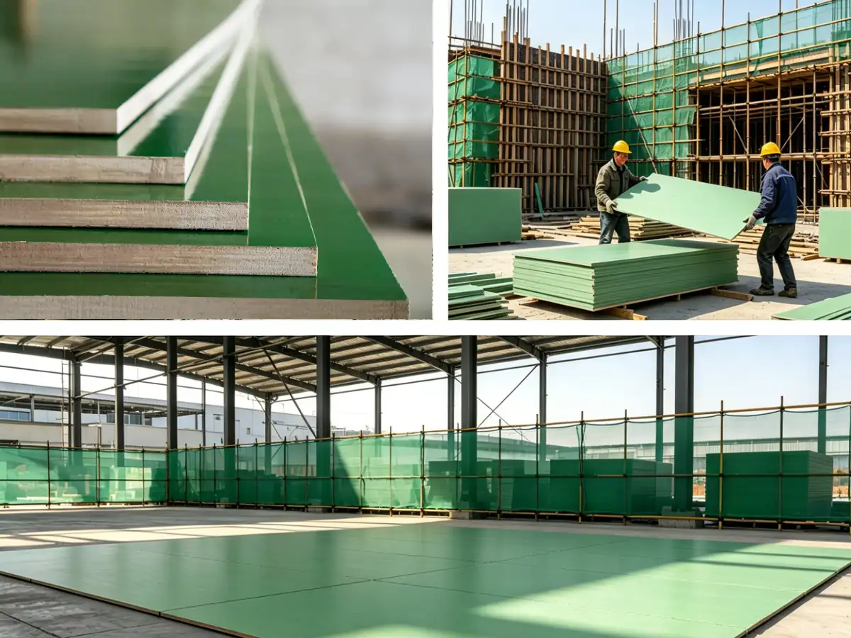 Smooth surface PP film faced plywood for concrete construction