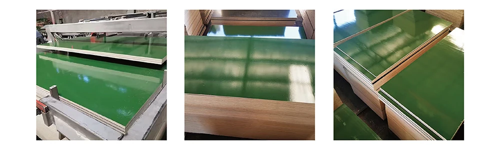 Eco-friendly green film faced plywood sheets with non-slip waterproof surface for construction