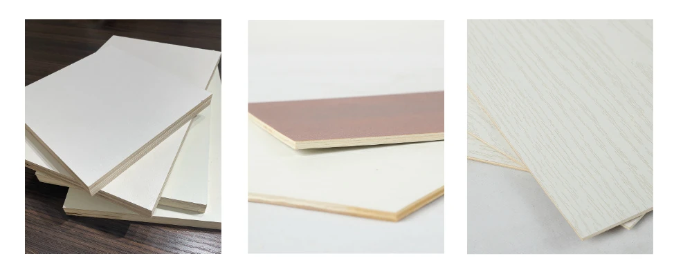 Furniture-grade matte melamine plywood with anti-glare decorative surface