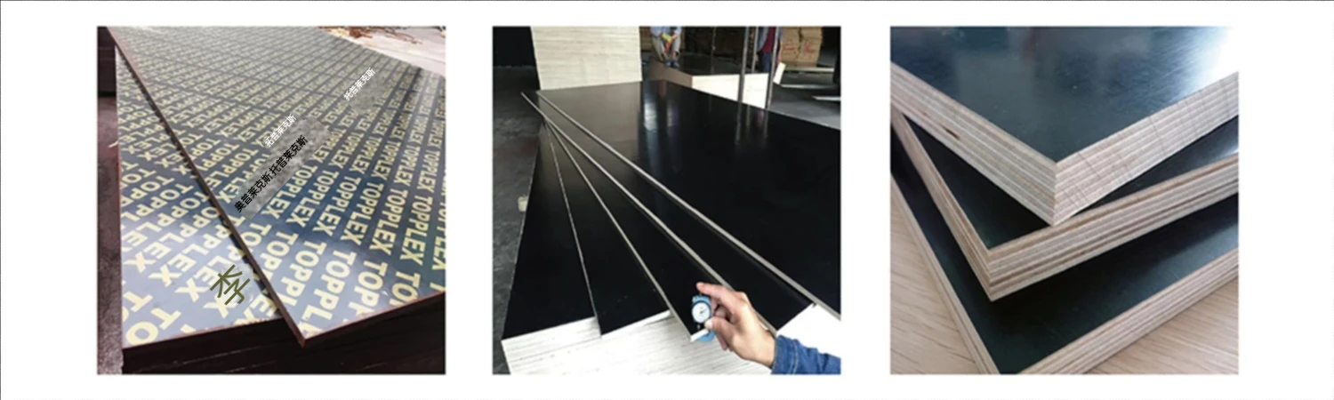 Durable black film faced plywood with waterproof coating for construction and industrial use