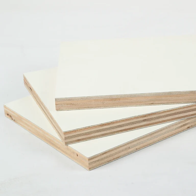 Furniture-grade solid color melamine plywood with durable decorative surface