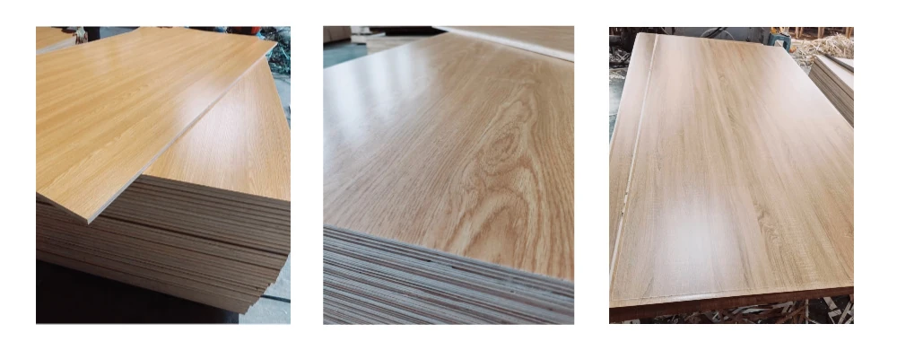 Wood grain melamine plywood with decorative surface for furniture and interior decoration