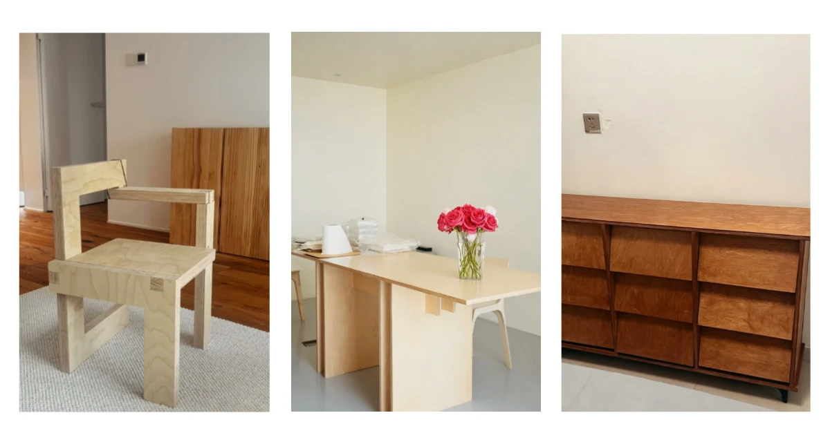 Selbstgebauter Schrank aus Birkensperrholz