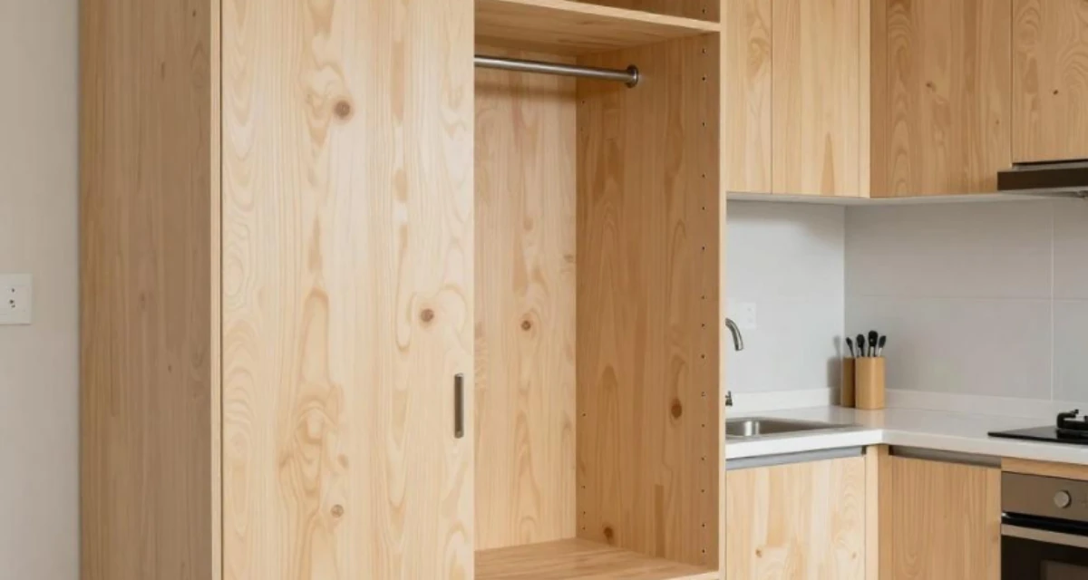 kitchen cabinet design with laminated plywood finish