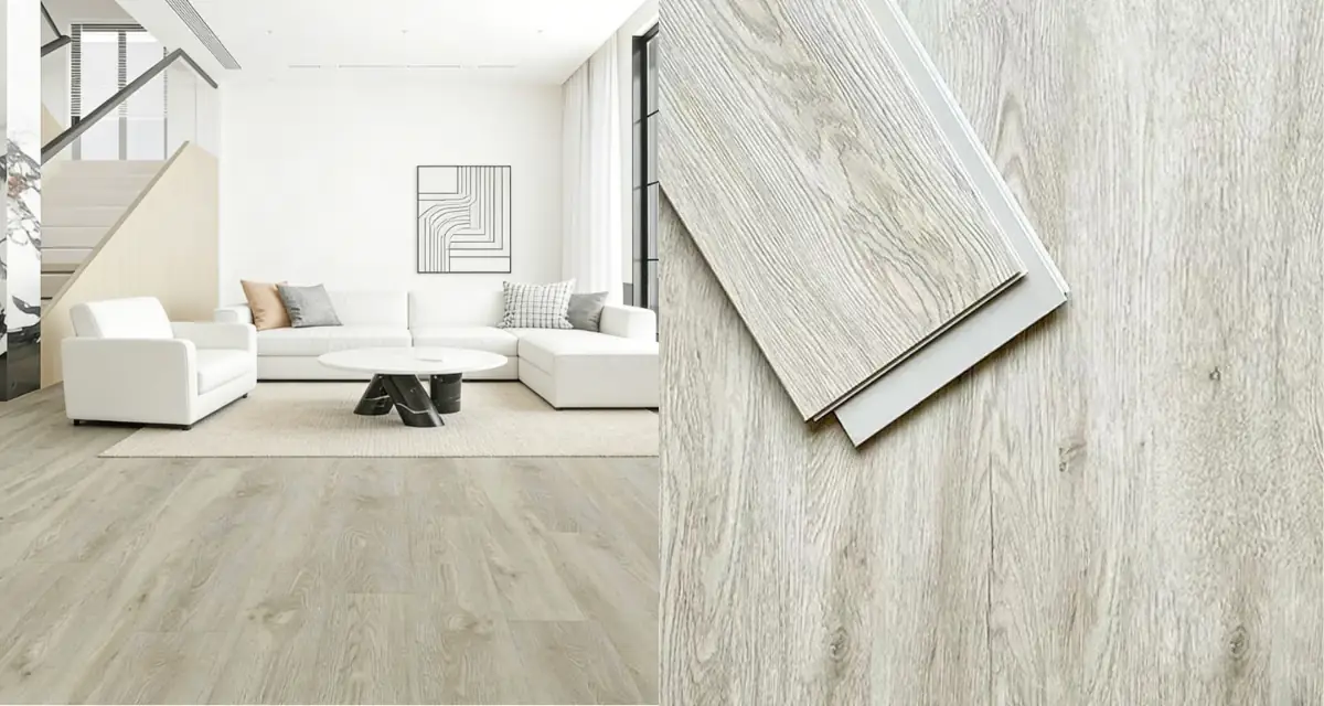 SPC flooring with application and color chart