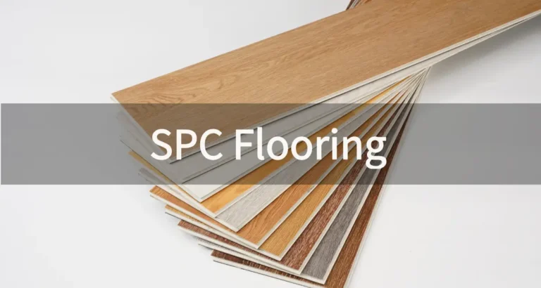 SPC flooring homepage display showcasing durability and design