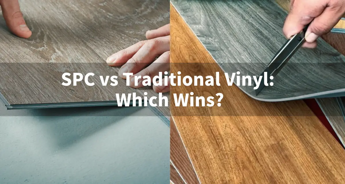 SPC LVP flooring vs traditional vinyl flooring comparison chart showing durability waterproof and stability differences