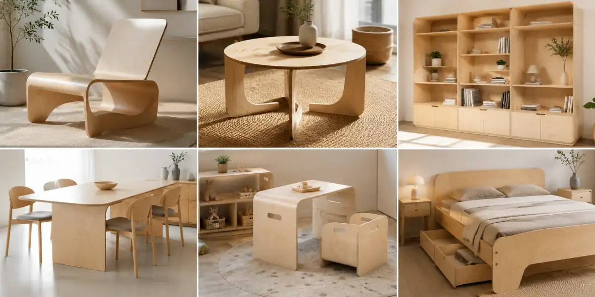 Muebles de madera contrachapada de abedul de alta calidad, producto terminado.