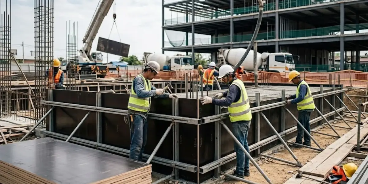 18mm film faced plywood standard formwork application