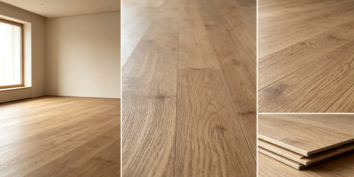 Close-up detail of plywood flooring wood grain texture