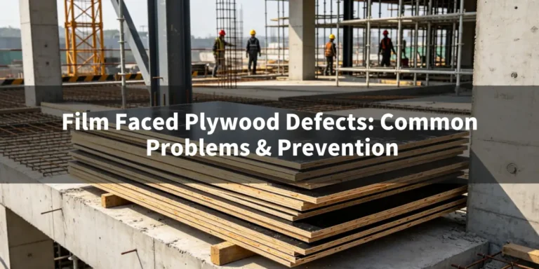 Common film faced plywood defects including cracks, blisters and warping