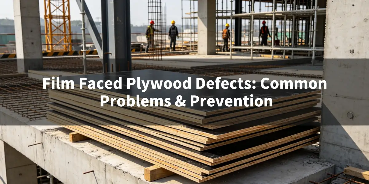 Common film faced plywood defects including cracks, blisters and warping
