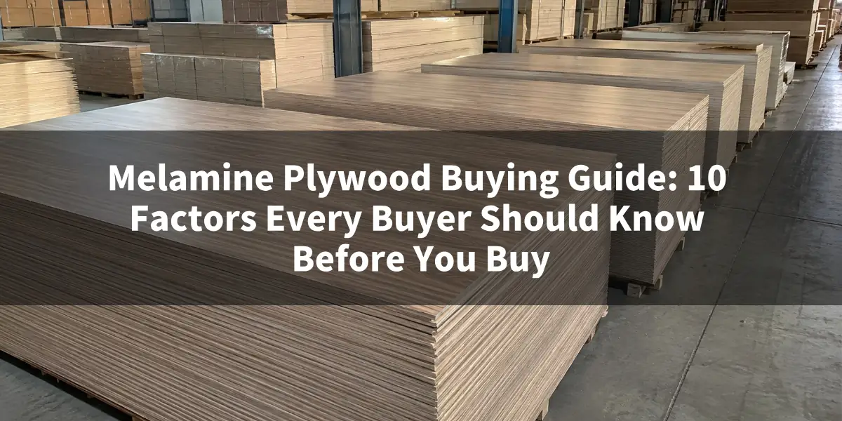 Melamine Plywood Buying Guide for furniture and cabinet manufacturing