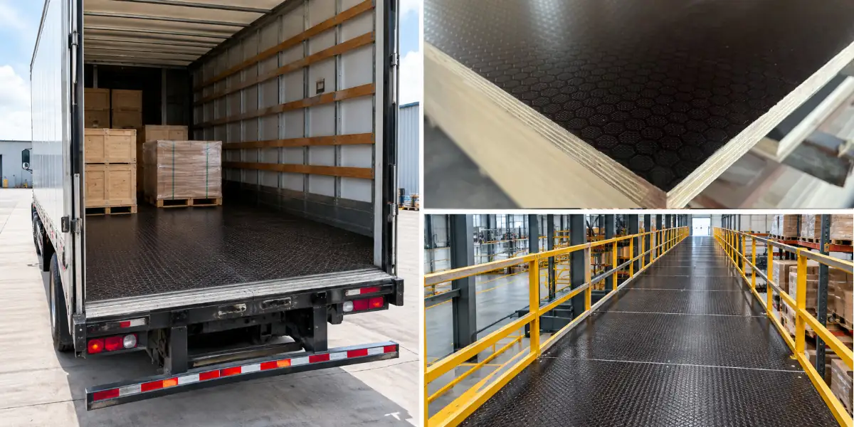 Anti-slip plywood applications in truck flooring and industrial walkways