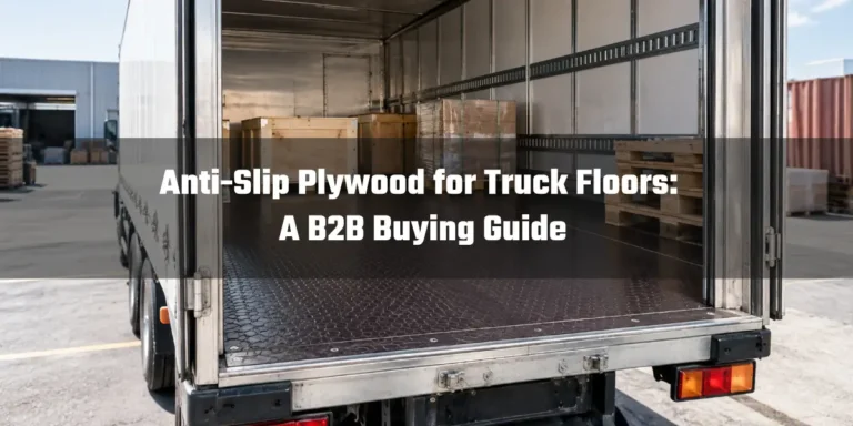 Anti-slip plywood for truck floors in a cargo trailer
