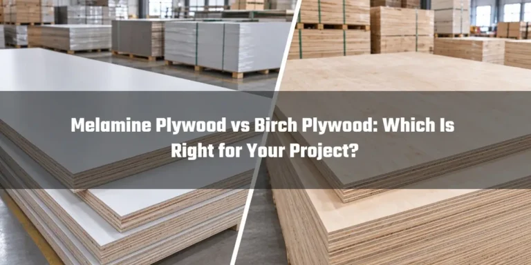 Melamine plywood vs birch plywood comparison in a wood factory