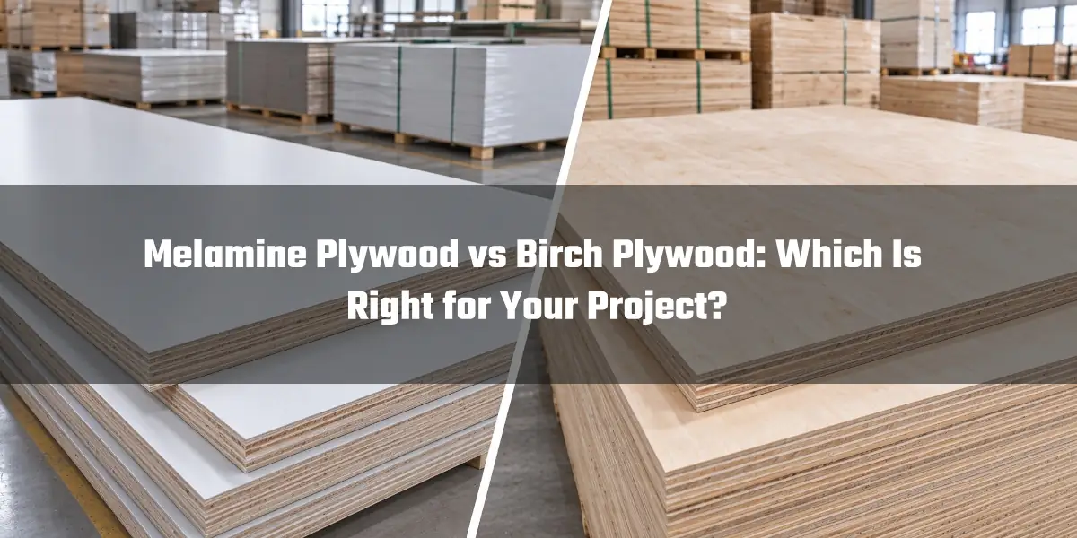 Melamine plywood vs birch plywood comparison in a wood factory
