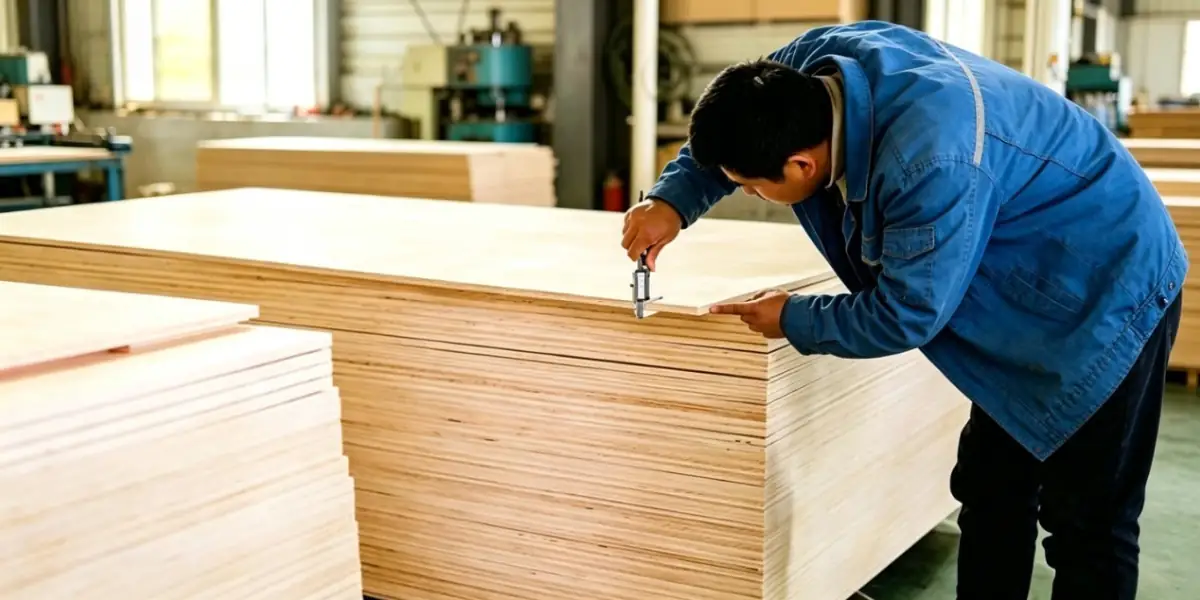 Plywood quality inspection and thickness measurement