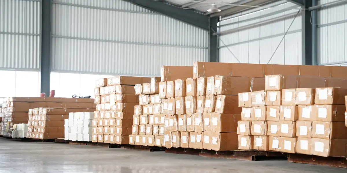 SPC flooring export container loading in Vietnam