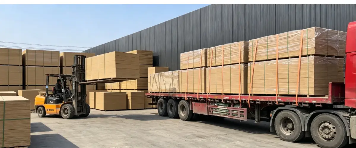 Export packing of MDF boards for international buyers