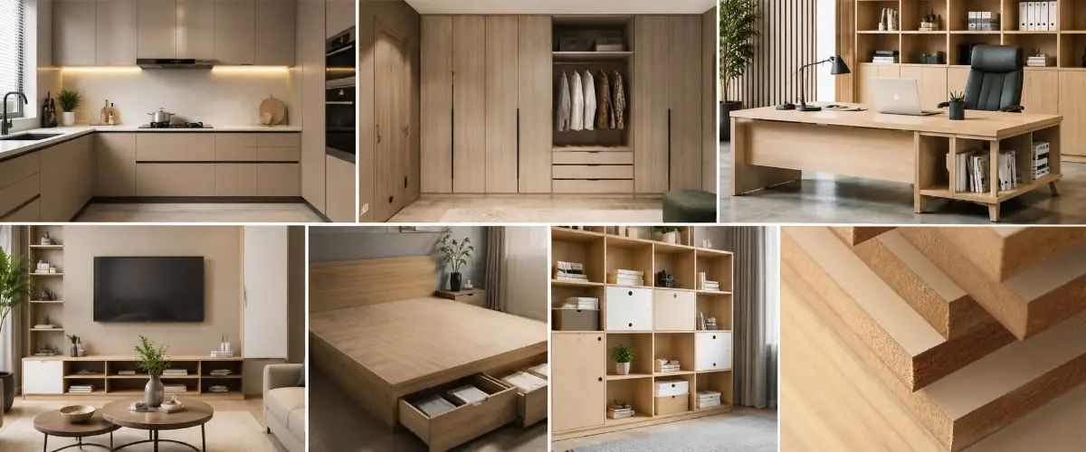 Furniture made from low formaldehyde MDF boards