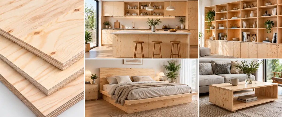 pine plywood furniture shelving construction applications