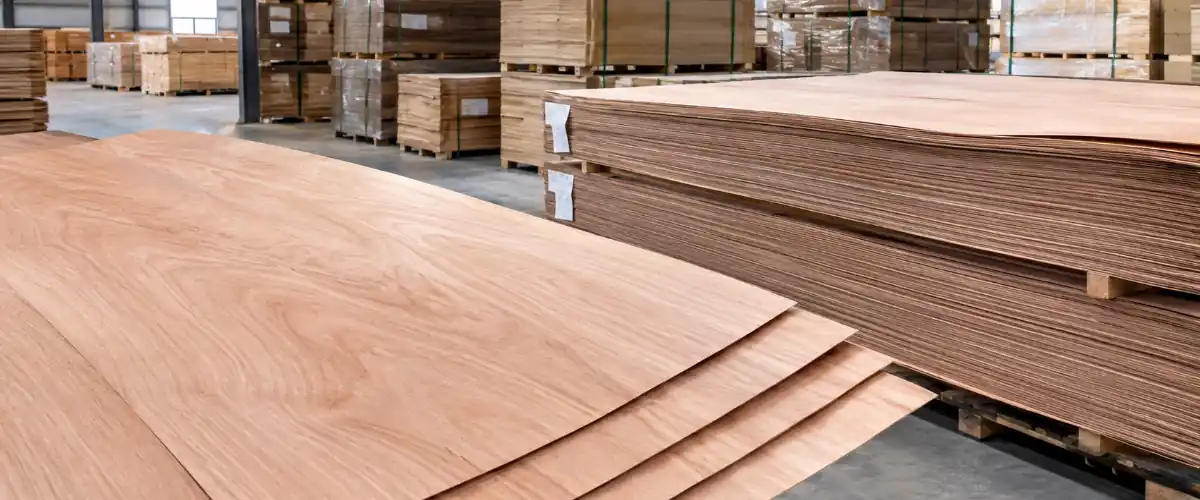 Quality inspection of Okoume veneer thickness and surface