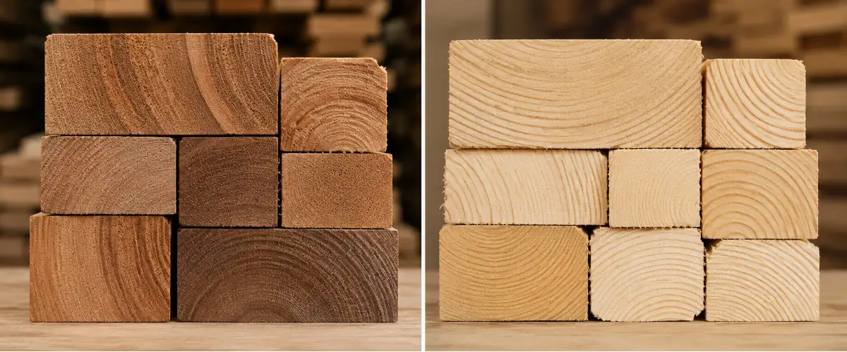 hardwood and softwood timber comparison